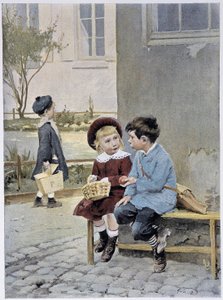 Freihandel - Aquarell von Geoffroy in „Le Figaro Illustré“, Mai 1901
