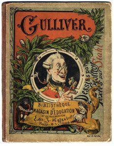 Porträt von Lemuel Gulliver. Umschlag für „Gullivers Reisen“ von Jonathan Swift