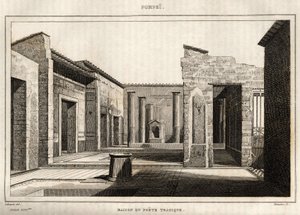 Das Haus des tragischen Dichters in Pompeji, Gravur von Labrouste von Henri Labrouste