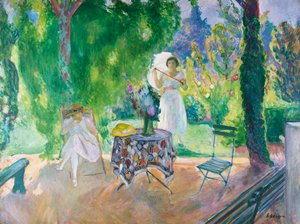 Zwei Frauen in einem Sommergarten, ca. 1923 von Henri Lebasque