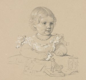 Porträt eines Kindes, 1800er Jahre von Henri Lehmann