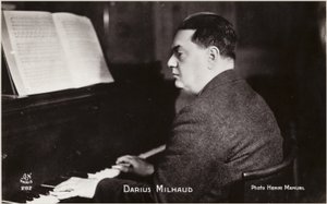 Porträt von Darius Milhaud von Henri Manuel