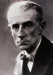 Porträt von Maurice Ravel (s/w Foto) von Henri Manuel