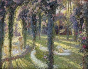 Die Nymphen im Garten; Les Nymphes dans un Jardin von Henri Martin