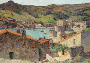 Das Dorf Collioure mit Blick auf den Hafen von Henri Martin