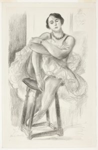 Tänzerin auf einem Hocker, aus Zehn Tänzer von Henri Matisse