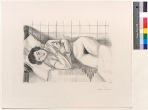 Schlafende Figur, Schal über den Beinen von Henri Matisse