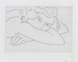 Kopf und Arme einer liegenden Nackten von Henri Matisse