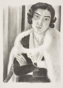 Frau mit Mantel aus Fuchspelz von Henri Matisse