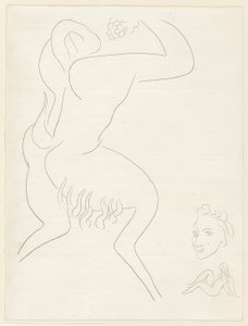 Der Nachmittag eines Fauns: Der Faun IV, Platte achtzehn aus Poesies de Mallarmé von Henri Matisse