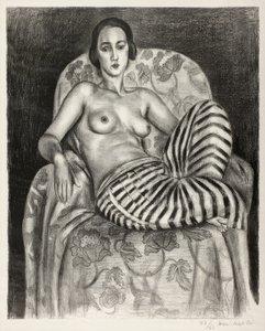Große Odaliske in gestreiften Pantalons von Henri Matisse