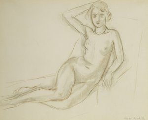 Akt auf einem Liegestuhl; Nu Assis sur une Chaise Longue von Henri Matisse