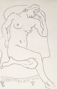 Nackte Frau in einem Sessel, um 1922-24 von Henri Matisse