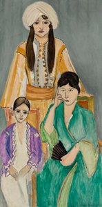 Drei Schwestern mit grauem Hintergrund von Henri Matisse