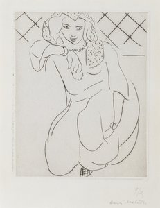 Verschleierte orientalische Frau kniend von Henri Matisse