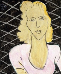 Junges Mädchen in einem rosa Kleid von Henri Matisse
