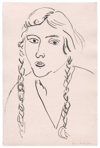 Junges Mädchen mit Zöpfen von Henri Matisse