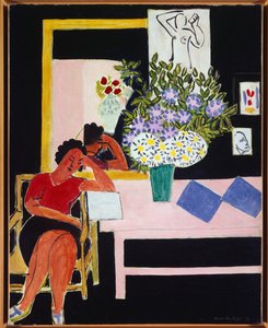 Leserin auf schwarzem Grund 1939 von Henri Matisse