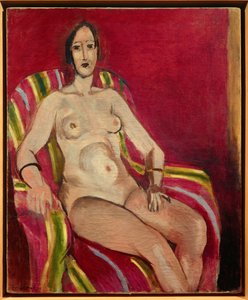Sitzender Akt auf rotem Hintergrund 1925 von Henri Matisse