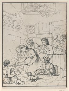 Bauern mit Kaminfeuer, 1799