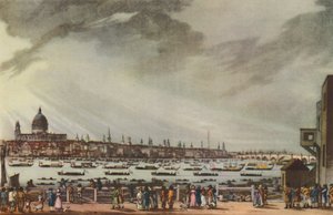 Lord Nelsons Trauerprozession auf dem Wasser von Greenwich Hospital nach Whitehall, 9. Januar 1806