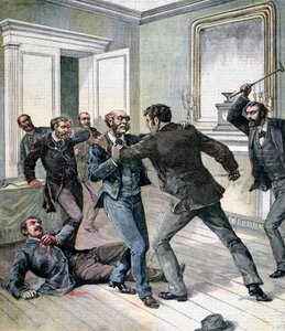 Angriff im Büro der Präfektur der Seine, Paris von Henri Meyer