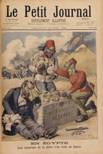 Ägypten: Die Reserven der Schulden gehen in Rauch auf, Illustration aus Le Petit Journal