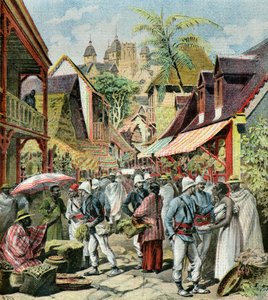 Die französische Armee in Madagaskar, 1895 (Illustration)