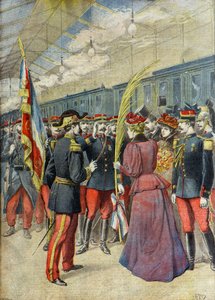 Der Oberst Bizot erhält die Ehren der Damen von Perpignan von Henri Meyer