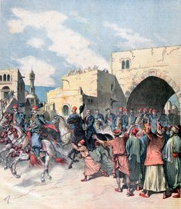 Der französische Konsul kommt während der Weihnachtsfeierlichkeiten in Bethlehem an, 1892