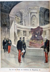 Der König von Siam am Grab von Napoleon I., Paris, 1897 von Henri Meyer