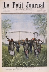 Die Marchand-Mission reist vom Kongo zum Nil, aus Le Petit Journal, 28. Mai 1899 von Henri Meyer