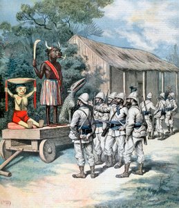 Das Idol des Krieges, Kana, Dahomey, Afrika, 1892 von Henri Meyer