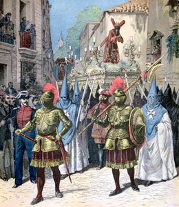 Die Prozession des Karfreitags, Karwoche, Sevilla, 1891 von Henri Meyer