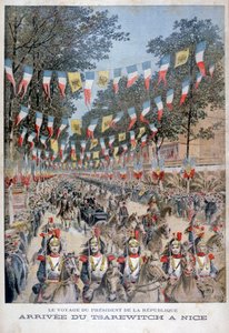 Zar Nikolaus II. von Russland und Präsident Felix Faure von Frankreich kommen in Nizza an, 1896