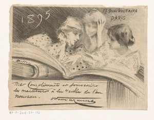 Neujahrswunsch von Octave Uzanne für das Jahr 1895
