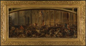 Lamartine stößt die rote Fahne am Hôtel de Ville zurück, 25. Februar von Henri Philippoteaux
