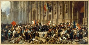 Lamartine verweigert die rote Fahne vor dem Hôtel de Ville, circa 1848 von Henri Philippoteaux