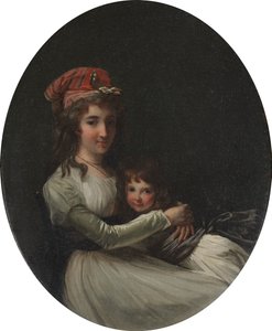 Porträt einer Mutter und Tochter, ca. 1794-95 von Henri Pierre Danloux
