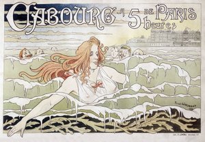 Cabourg à 5 h de Paris - Werbeplakat von Privat Livemont