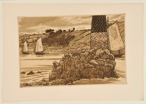 [La Balise sur le Trieux] von Henri Rivière