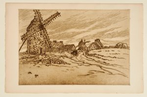 Mühlen bei La Palue von Henri Rivière