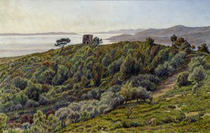 Alte Turm und die Inseln von Hyeres