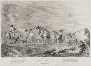 Rekruten gehen zum Regiment von Henri Simon Thomassin
