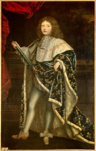 Porträt von Ludwig XIV. als Kind (1638-1715) im heiligen Kostüm