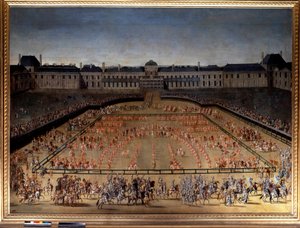 Der große Karussell von Ludwig XIV. im Hof der Tuilerien in Paris zur Feier der Geburt des Dauphins (1.11.1661), 5. Juni