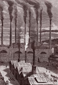 Große Waffenfabrik in Goldspring, in der Nähe von New York von Henri de Montaut