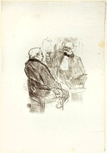 Georges Clemenceau und der Optiker Mayer, aus Au Pied du Sinaï von Henri de Toulouse-Lautrec