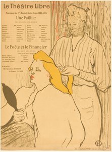 Der Friseur - Programm für das Théâtre-Libre von Henri de Toulouse-Lautrec