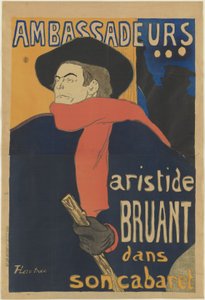 Ambassadeurs: Aristide Bruant, 1892 von Henri de Toulouse Lautrec